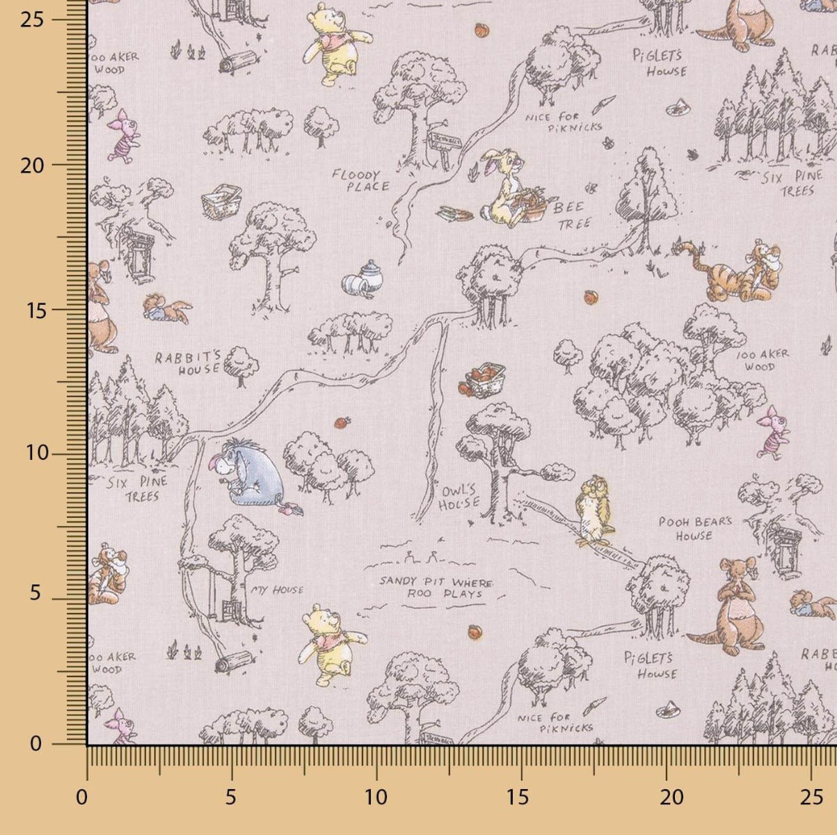 Popelín Cretona Winnie the Pooh - Ribes y Casals