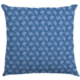 Popeline Motif Eventail Bleu - Ribes y Casals