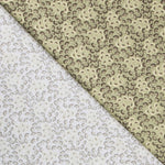 Popeline Motif Eventail Vert - Ribes y Casals