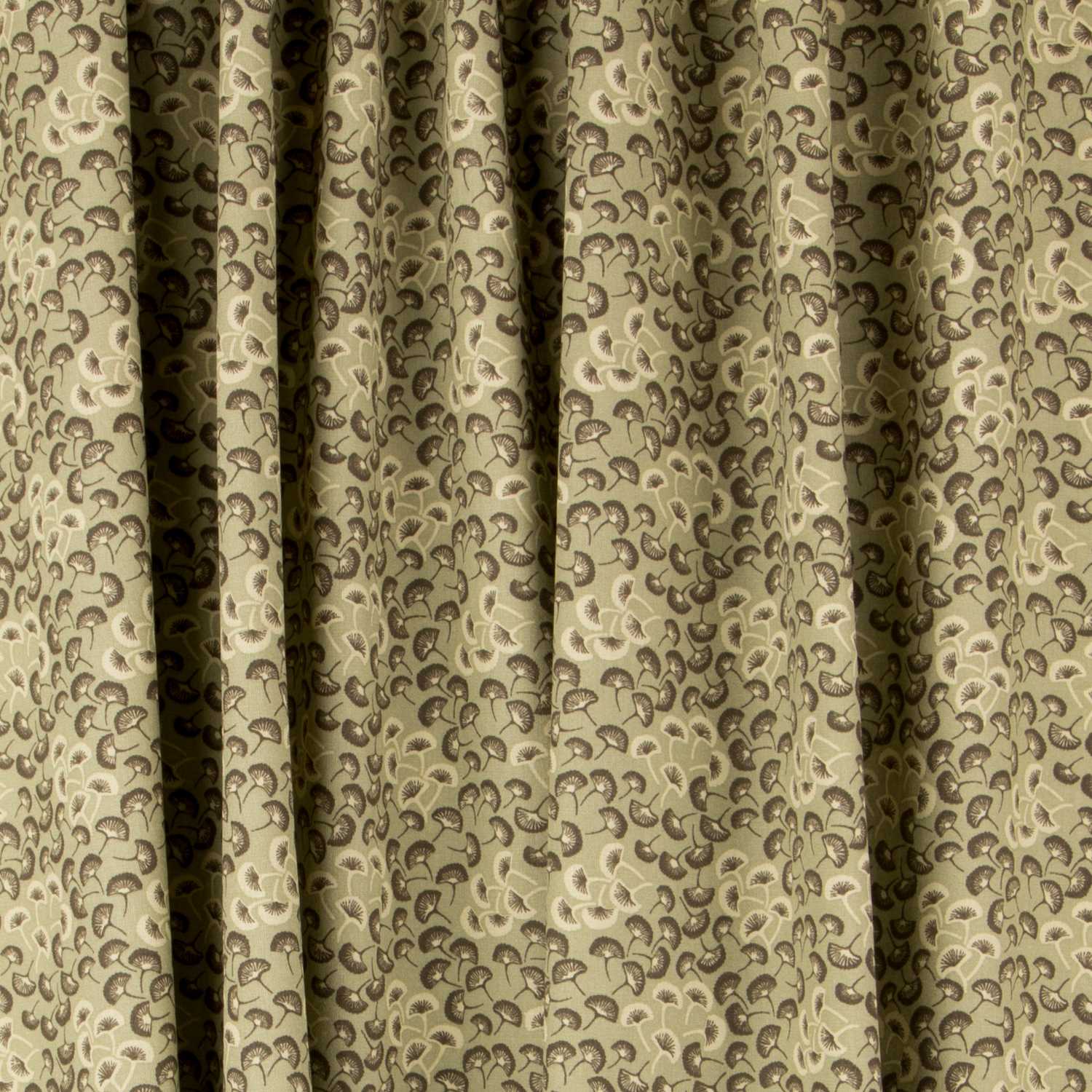 Popeline Motif Eventail Vert - Ribes y Casals