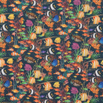 Popeline Coton Aquarium Marin - Ribes y Casals