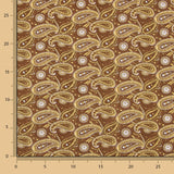 Popeline Coton Cachemire Marron - Ribes y Casals