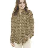 Popeline Coton Cachemire Marron - Ribes y Casals