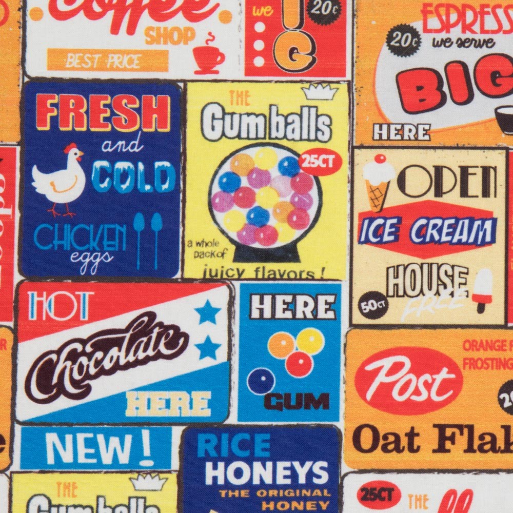 Popeline Coton Coffee Time - Ribes y Casals