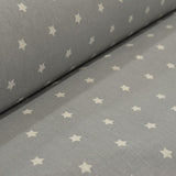 Popeline de Coton Etoiles Gris - Ribes y Casals
