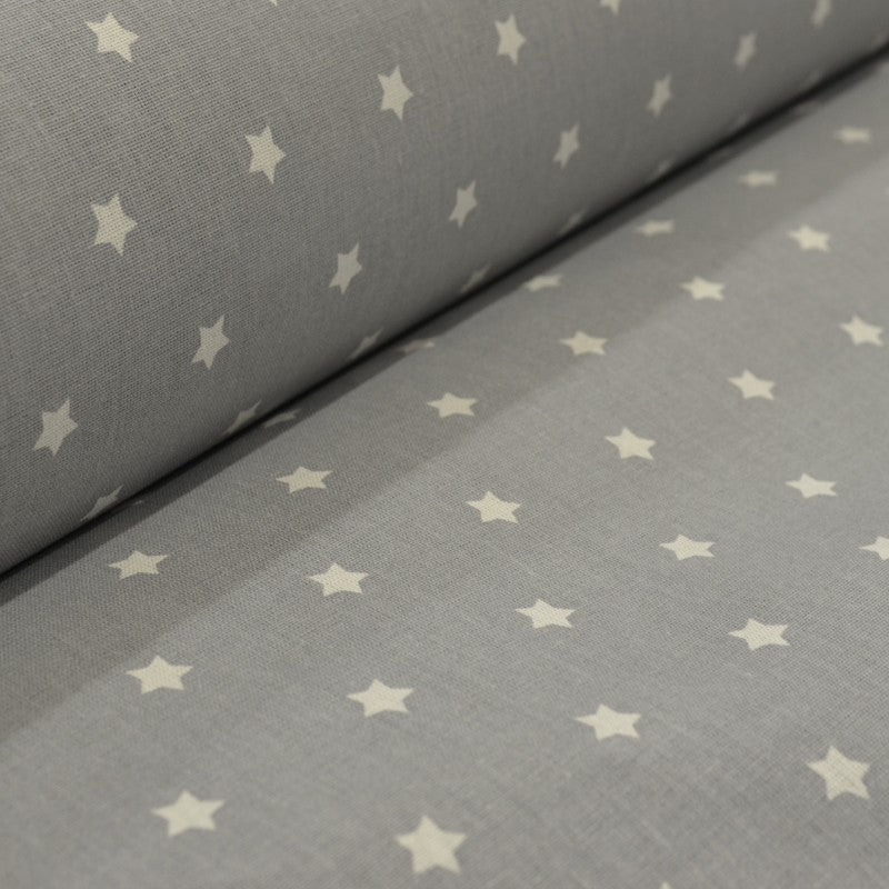 Popeline de Coton Etoiles Gris - Ribes y Casals