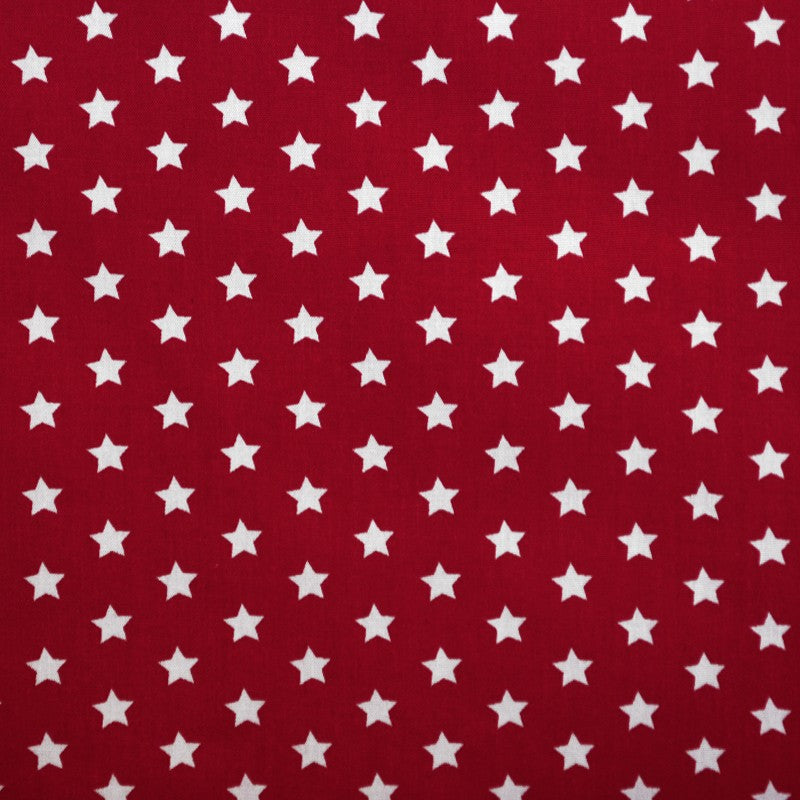 Popeline Coton Étoiles Rouge - Ribes y Casals