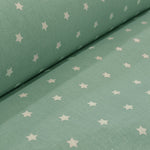Popeline de Coton Etoiles Vert - Ribes y Casals