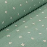 Popeline de Coton Etoiles Vert - Ribes y Casals