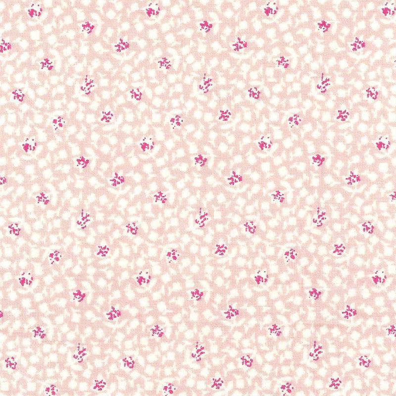 Popeline Coton Petite Fleur Rose - Ribes y Casals
