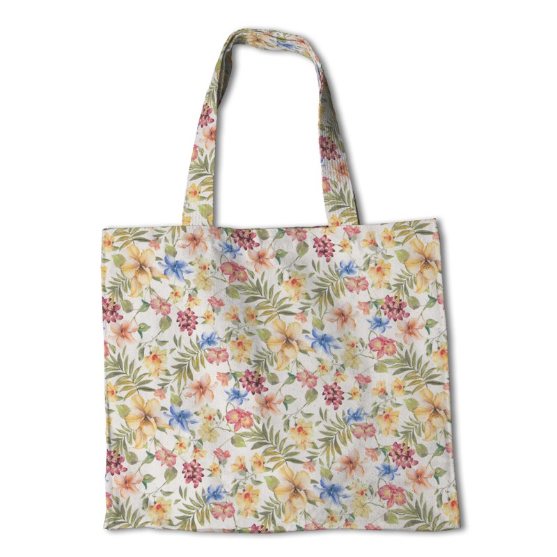 Popeline Coton Fleurs Blanc - Ribes y Casals