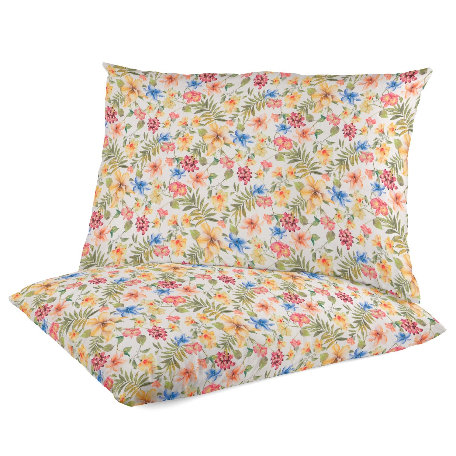 Popeline Coton Fleurs Blanc - Ribes y Casals