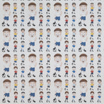 Tissu Enfant Coton Football Écru - Ribes y Casals