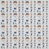 Tissu Enfant Coton Football Écru - Ribes y Casals