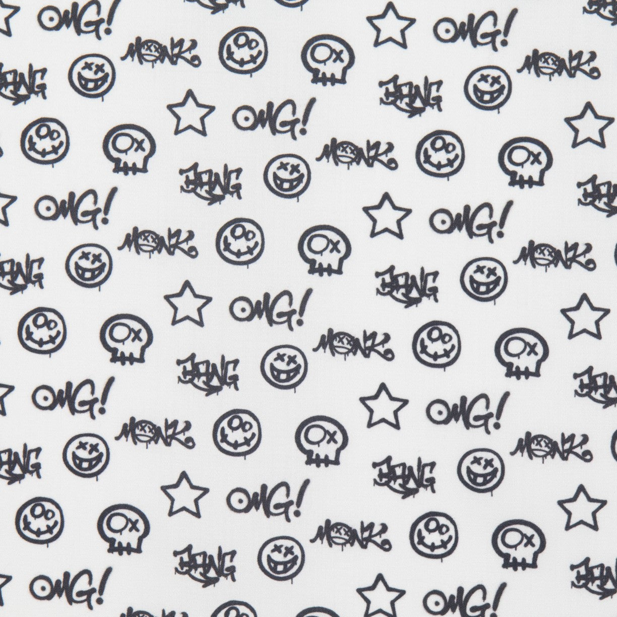 Popeline Coton Graffiti Blanc - Ribes y Casals