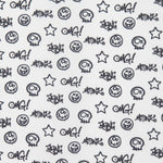 Popeline Coton Graffiti Blanc - Ribes y Casals