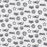 Popeline Coton Graffiti Blanc - Ribes y Casals