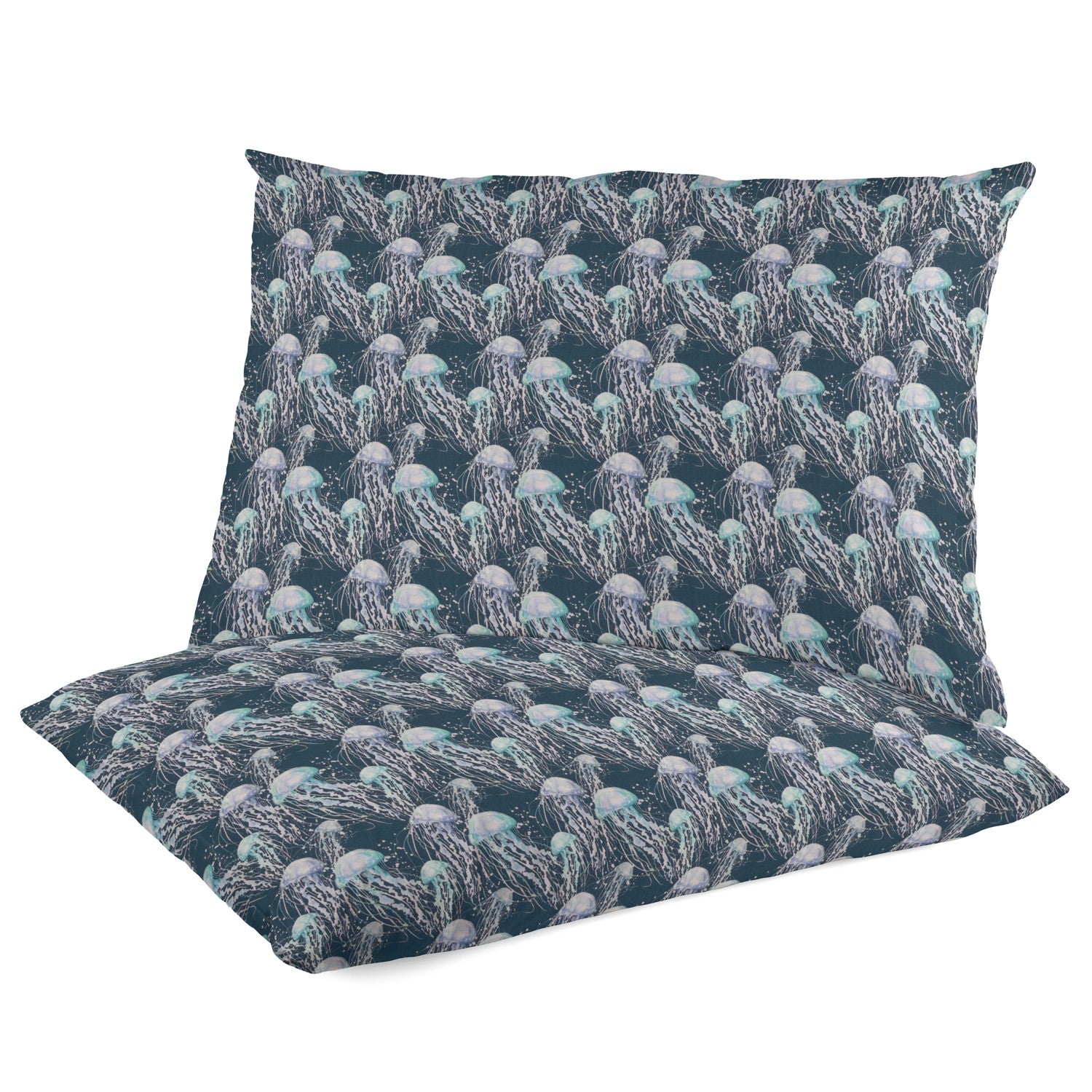 Popeline Coton Méduses Pétrole - Ribes y Casals