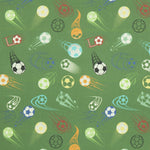 Tissu Enfant Coton Balles Vert - Ribes y Casals