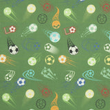 Tissu Enfant Coton Balles Vert - Ribes y Casals