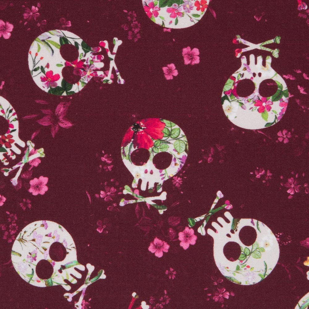 Popeline Coton Pretty Skull - Ribes y Casals