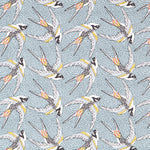 Toile Majorque IKAT Bleu Ciel - Ribes y Casals