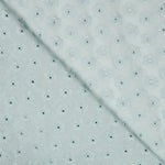 Popeline Broderie Floral Vert Menthe - Ribes y Casals