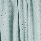 Popeline Broderie Floral Vert Menthe - Ribes y Casals