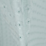 Popeline Broderie Floral Vert Menthe - Ribes y Casals