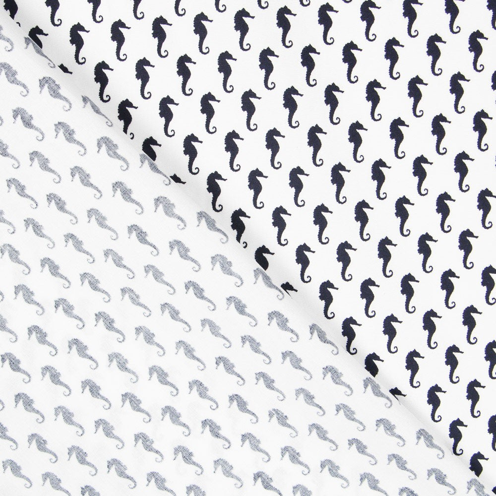 Popeline Hippocampe Blanc - Ribes y Casals