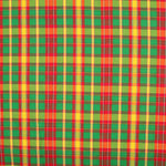 Popeline Chemise Coton Madras Vert Rouge - Ribes y Casals