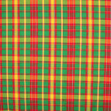 Popeline Chemise Coton Madras Vert Rouge - Ribes y Casals