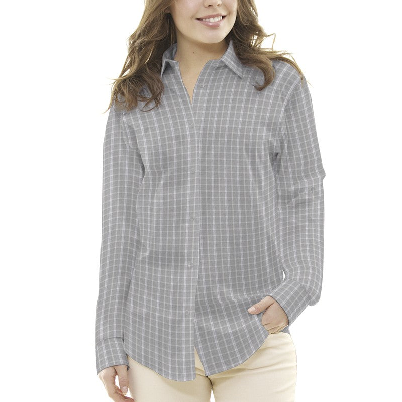 Popeline Chemise Carreaux Gris - Ribes y Casals