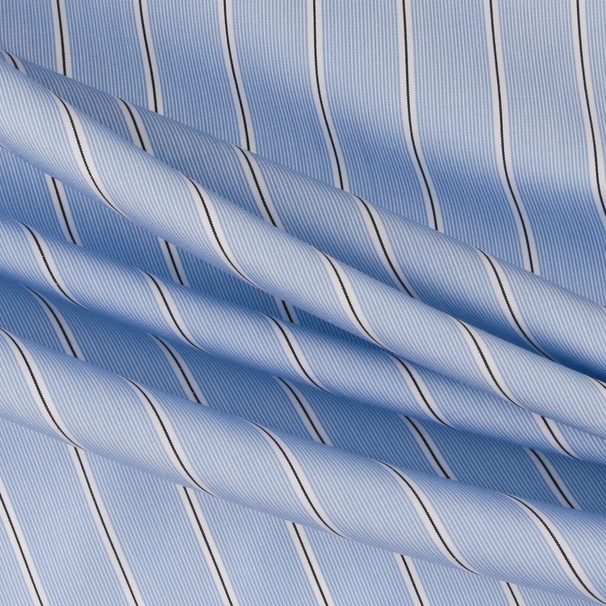 Popeline Chemise Multirayure Bleu - Ribes y Casals