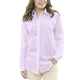 Popeline Chemise Rayures Lila - Ribes y Casals