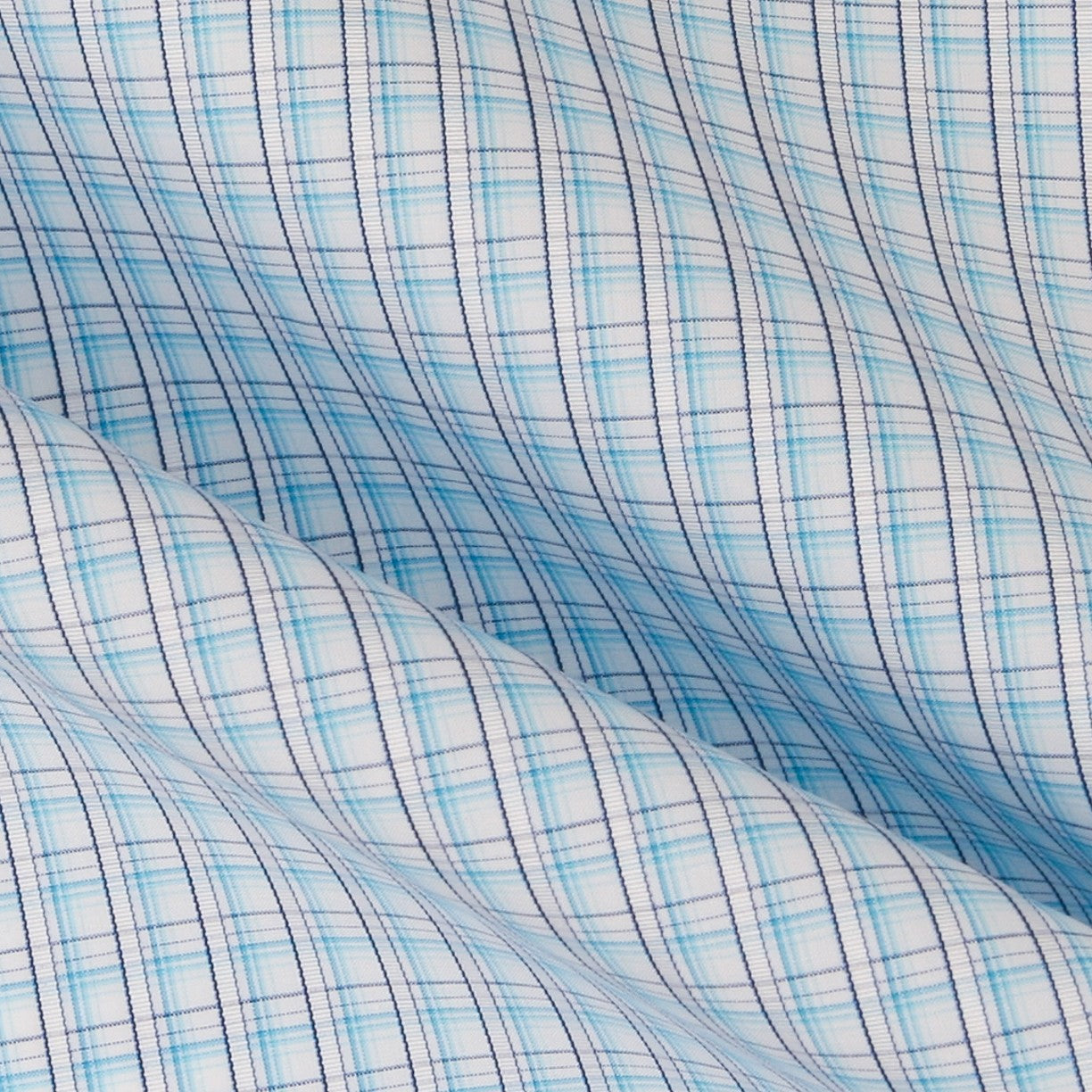 Popeline Chemise Traits Turquoise - Ribes y Casals