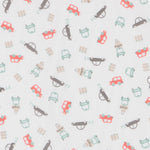 Popeline Cars Orange - Ribes y Casals