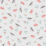 Popeline Cars Orange - Ribes y Casals