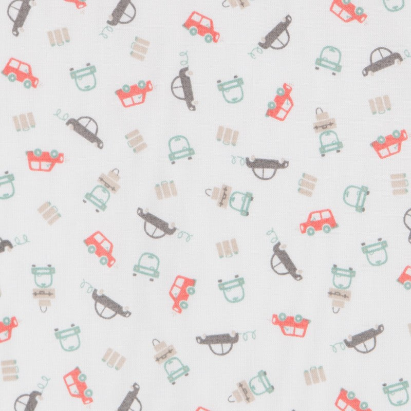 Popeline Cars Orange - Ribes y Casals