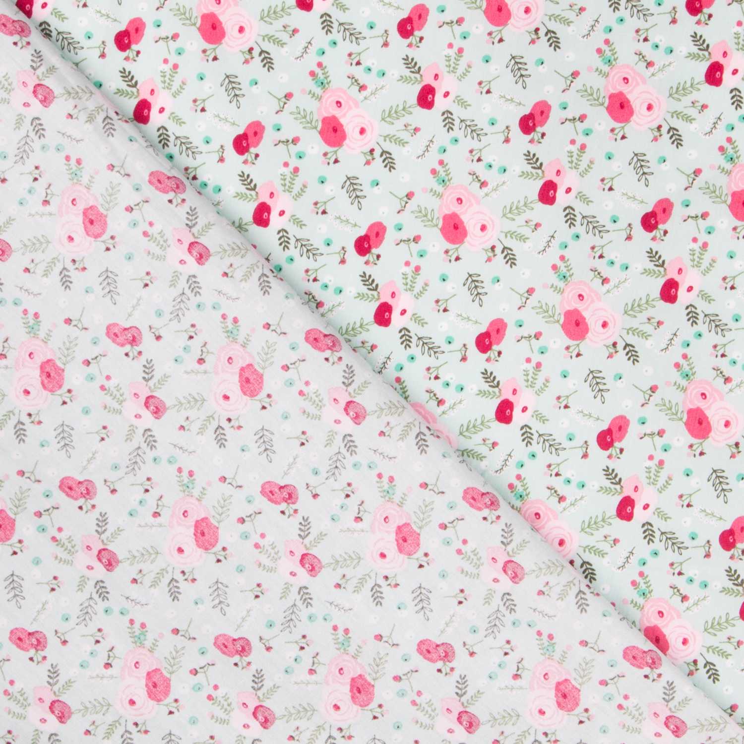 Popeline Crétonne Vert d&#39;Eau - Ribes y Casals