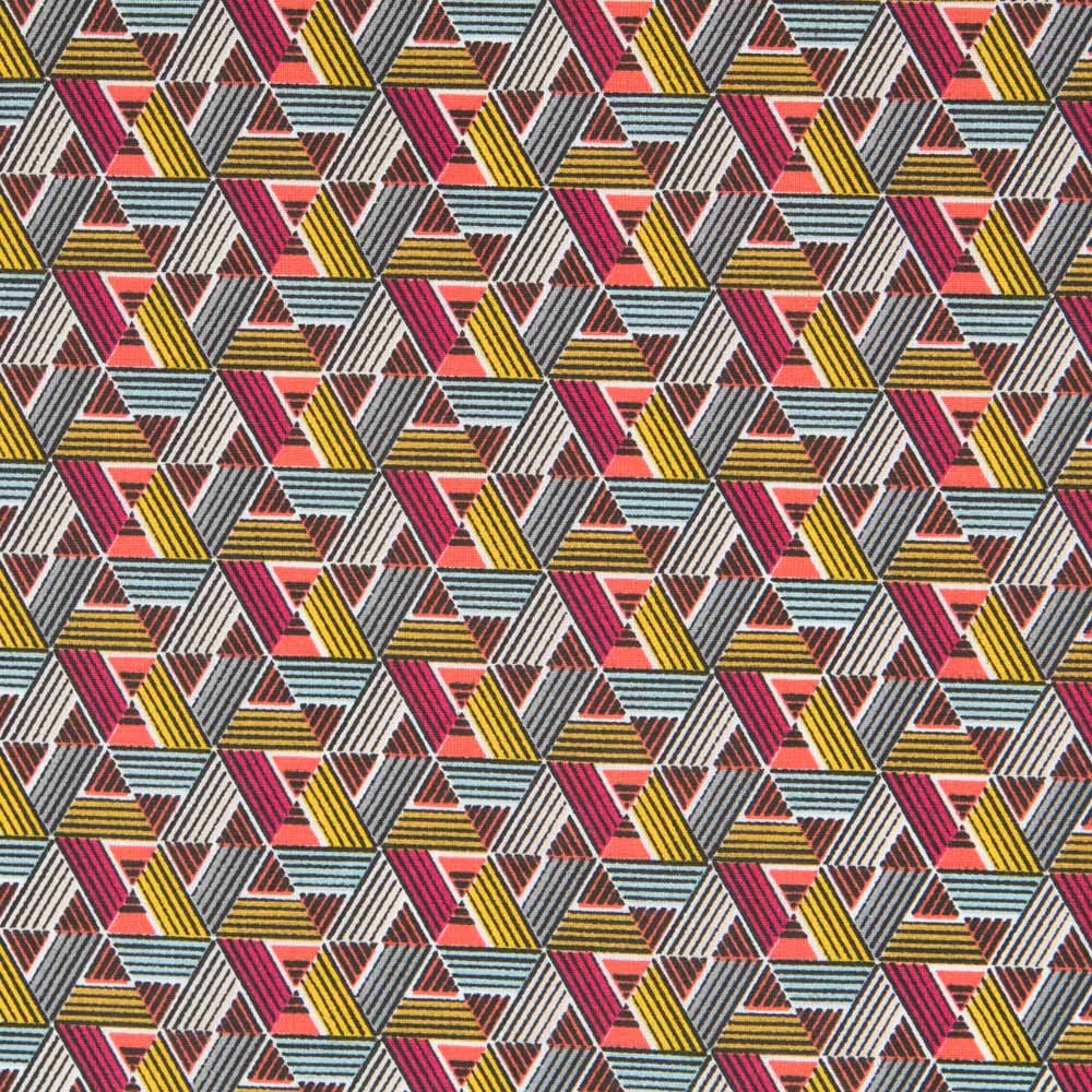 Tissu Popeline Cube Triangle 3d - Ribes y Casals