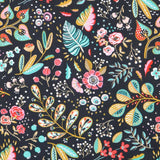 Popeline Coton Ancolie Noire - Ribes y Casals