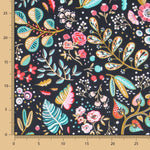 Popeline Coton Ancolie Noire - Ribes y Casals