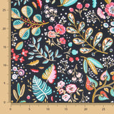 Popeline Coton Ancolie Noire - Ribes y Casals