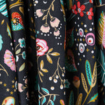 Popeline Coton Ancolie Noire - Ribes y Casals