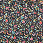 Popeline Coton Ancolie Noire - Ribes y Casals