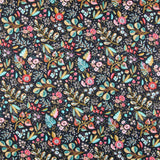 Popeline Coton Ancolie Noire - Ribes y Casals