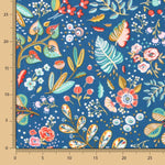 Popeline Coton Ancolie Peinture - Ribes y Casals