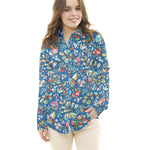 Popeline Coton Ancolie Peinture - Ribes y Casals