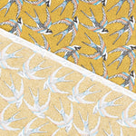 Popeline Coton Oiseaux Ocre - Ribes y Casals